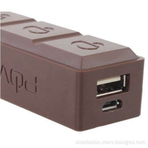 New Fashion Chocolate Design 2600mAh Portable Power Bank for Cell Phones